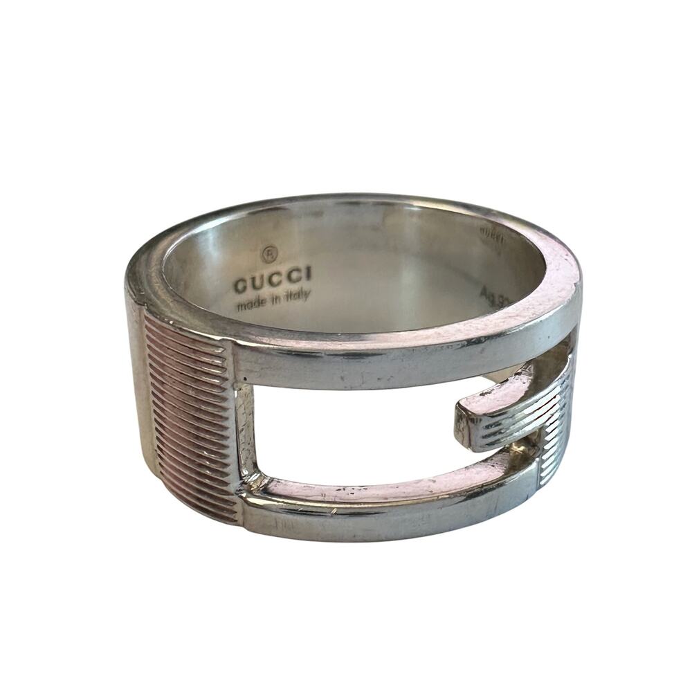 Gucci Abstract G Ring Sterling Silver - Size 4.75 - Picture 5 of 13